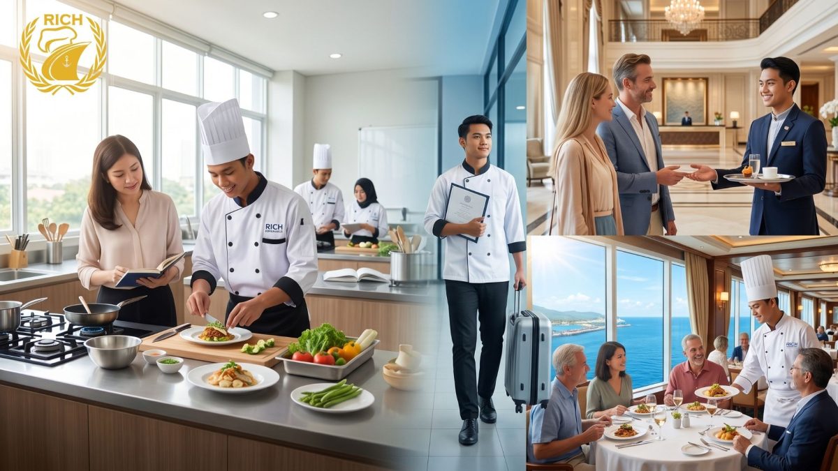RICH Institute: Alumni RICH telah melanjutkan perjalanan karier di industri hospitality dan cruise line internasional dengan bekal skill, disiplin, dan attitude.