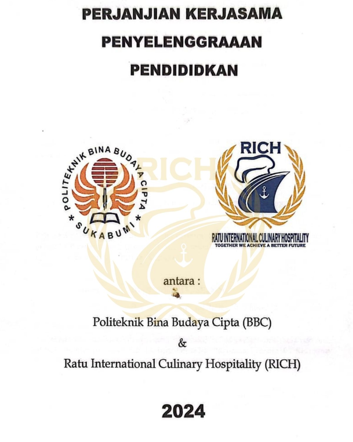 Perjanjian Kerja Sama dengan Politeknik Bina Budaya Cipta